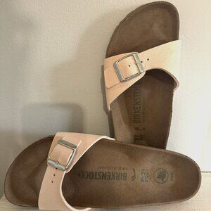 Vegan Birkenstock pink slides Size 37